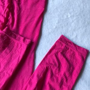 Bright Pink Open Foot SMALL Tights